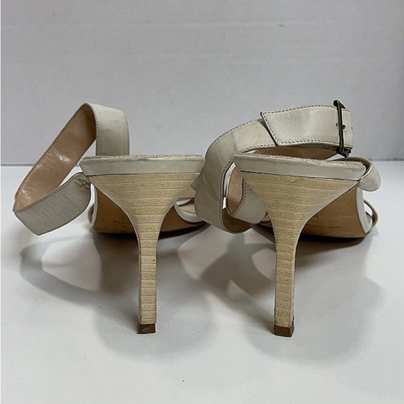 Manolo Blahnik Ivory Strappy Heels - Picture 5 of 9